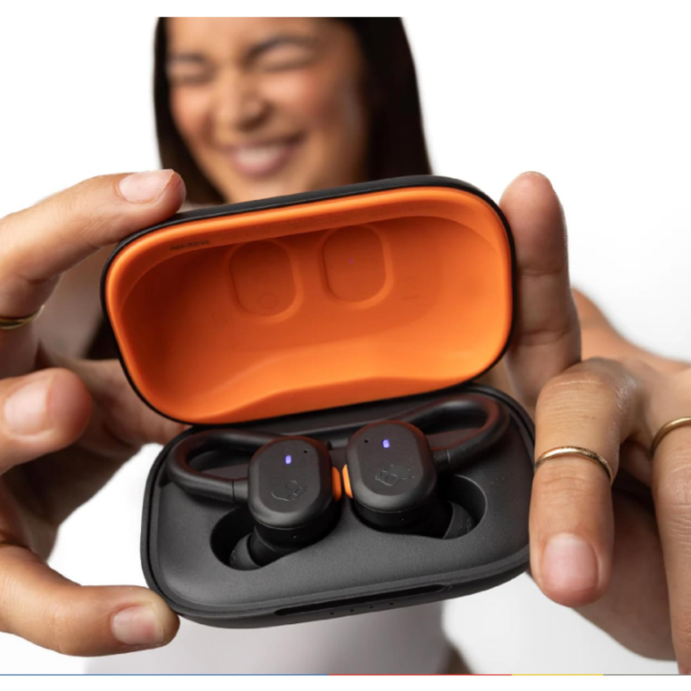 Skullcandy - Push Active True Wireless Sport Earbuds - Black/Orange - Picture 4 of 6